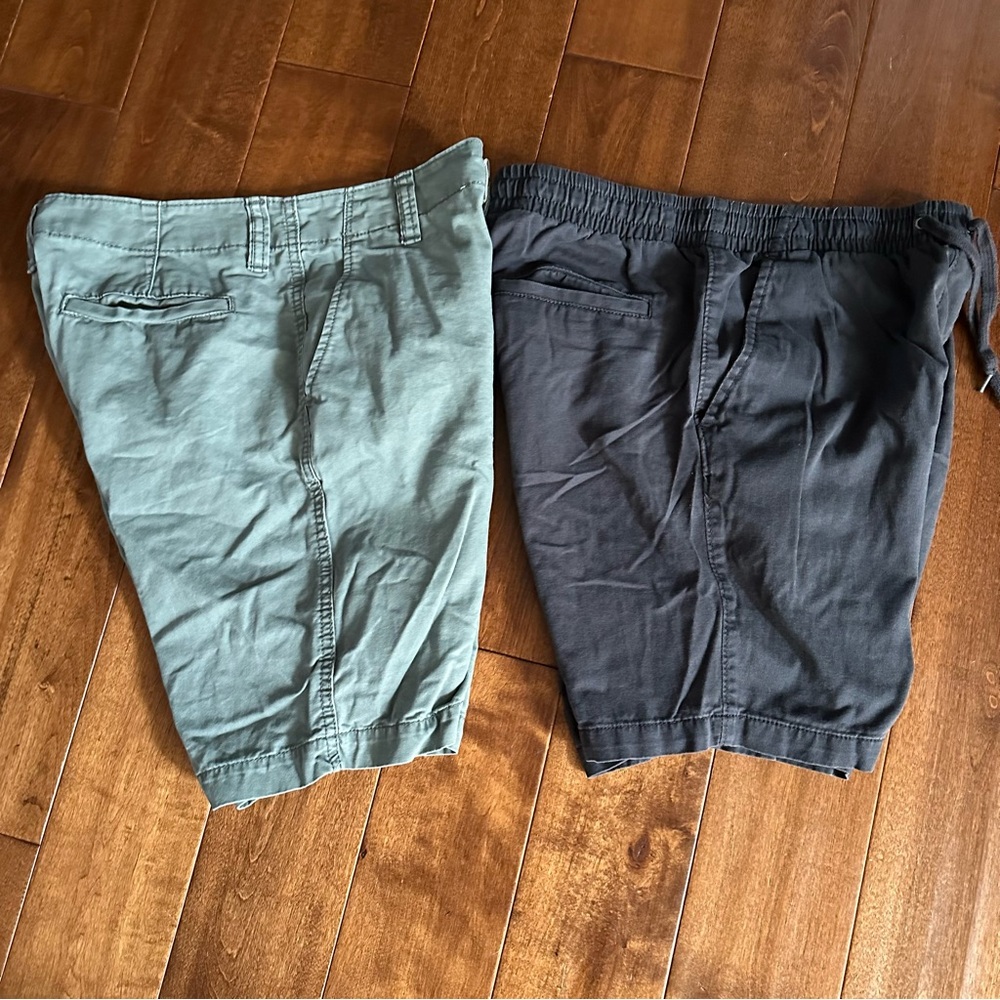 Men's Casual Shorts - Sage and Charcoal